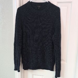 J. Crew Men's Black And Navy Cotton Sweater